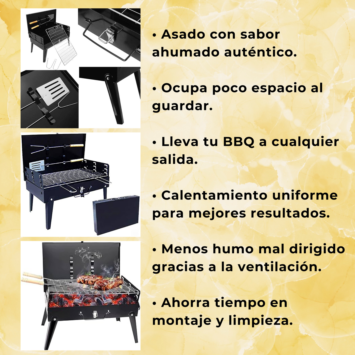 BBQ Portátil Plegable para Carbón GrillGo™ | La Parrilla que Todo Amante del Asado Necesita♨