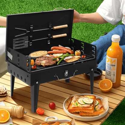 BBQ Portátil Plegable para Carbón GrillGo™ | La Parrilla que Todo Amante del Asado Necesita♨