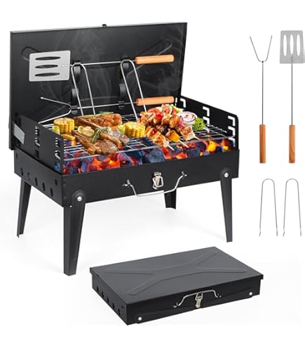 BBQ Portátil Plegable para Carbón GrillGo™ | La Parrilla que Todo Amante del Asado Necesita♨
